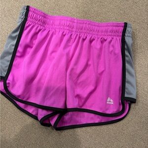 RBX Women's Pink and Gray Athletic Shorts